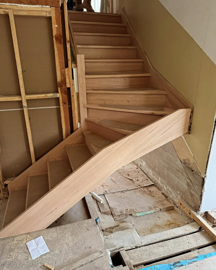 Hardwood staircase